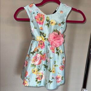 Lilt Floral Kids Dress with Pink and Yellow Accents
